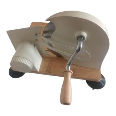 Imagem de Ｂｅｓｇａ Fatiador de pão manual com manivela, cortador de pão de fermentação caseiro, espessura ajustável para uso doméstico, Creme