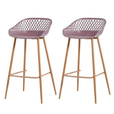 Imagem de Kit 2 Banquetas Mônaco Clarice Alta Fratini 96 cm (altura) em Poliprop