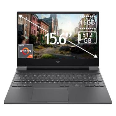 Imagem de HP Laptop para jogos Victus 39.6 cm FHD LED144Hz – Mica Silver – AMD Ryzen 7 7445HS (até 4,7 GHz) NVIDIA GeForce RTX 4050 6GB GDDR6; 16GB DDR5-5600 RAM; 512GB NVMe M.2 SSD; Wi-Fi 6E; Windows 11 Home