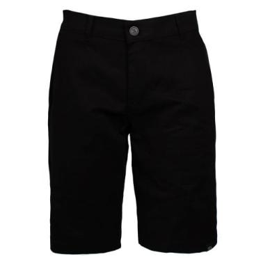 Imagem de Bermuda Masculina Gangster Sarja Reta Preto, Preto, 44
