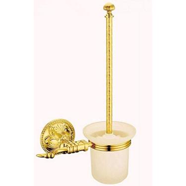 Imagem de Escovas de vaso sanitário, suporte de escova de vaso sanitário com copo de cerâmica, produtos domésticos, decoração de banho