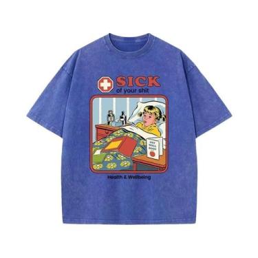 Imagem de Camiseta Feminina De Verão Em Algodão Com Manga Curta Respirável E Con