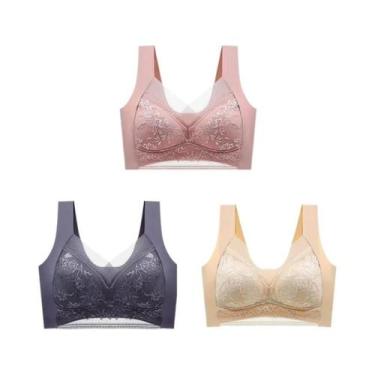 Imagem de Conjunto De Lingerie Feminina plus Size Com Sutiã Push up De Renda E D