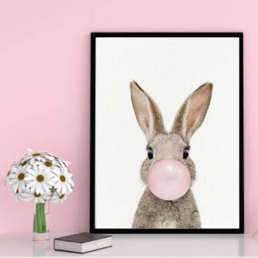 Imagem de Quadro Coelho Chicletes 24X18Cm - Com Vidro