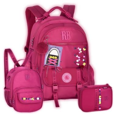 Imagem de Kit Mochila Costas Rebecca Bonbon Mochila P Escolar E Estojo Cor:Preto