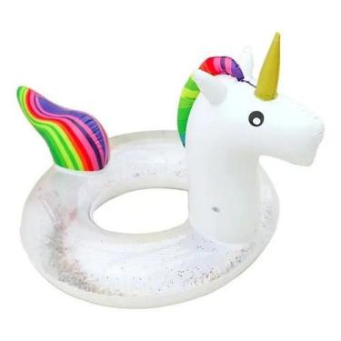 Imagem de Boia Unicórnio Glitter Inflável Gigante Adulto/Infantil - Summer Timer