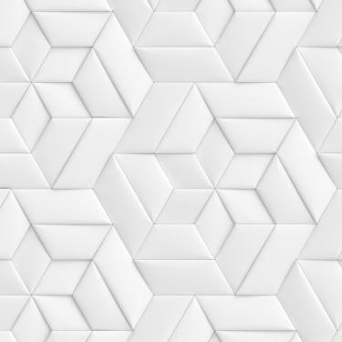Imagem de Papel De Parede 3D Hexagano Cinza Geometrico Adesivo Lavavel