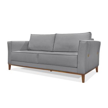 Imagem de Sofá Barão 2 Lugares 1,90 Linho Cinza - Lucadi Home