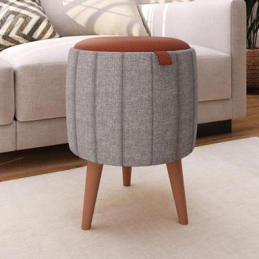 Imagem de Puff Redondo Banqueta Assento Confortavel Decor retro - CASA UAU, Linh