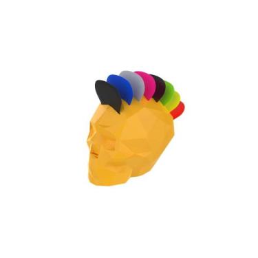 Imagem de Porta-palhetas Caveira Geométrica Mohawk Diversas Cores - PEKO, 3D-363