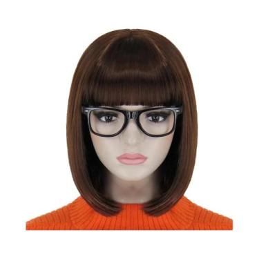 Imagem de Peruca Curta Preta De 12 Polegadas Com Franja Para Mulheres, Aparência