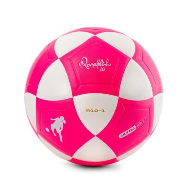 Imagem de Bola De Futebol e Futevolei Ronaldinho Gaúcho R10 Legacy, Rosa, Branco