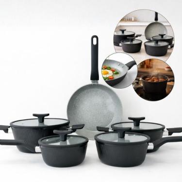 Imagem de Conjunto de Panelas 5 Peças, Alumínio Estrutura 2,5mm e Borda 3,5mm, R