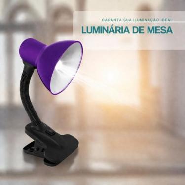 Imagem de Luminaria De Mesa Led Ajustavel Clip Resistente Iluminacao Direta Uso 
