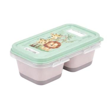 Imagem de Potinho Porta Papinha Duplo 140ml Pote Para Congelar Armazenar - - PLA