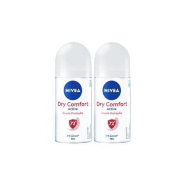 Imagem de Kit com 2 Unidades Desodorante Rollon Nivea 50ml Feminino Dry Comfort 