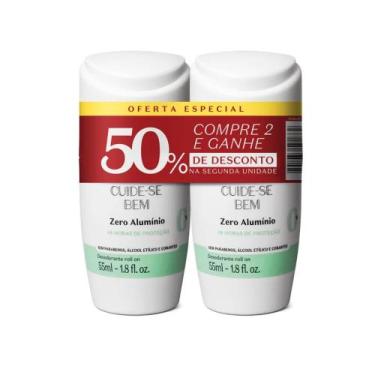 Imagem de Kit Desodorante Roll On Cuide-se Bem Zero Alumínio 2x55ml