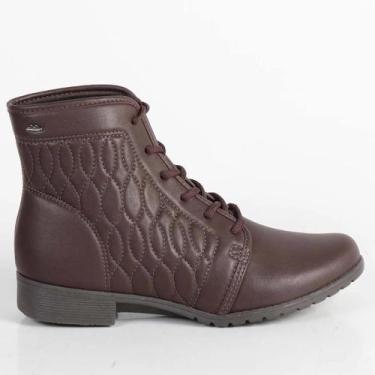 Imagem de Bota Coturno Feminina Dakota Salto Baixo Cano Curto G9551, 36, Chocola