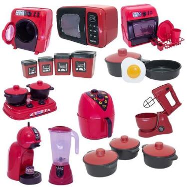 Imagem de Brinquedo Chefe Cozinha Panela Fogão Roupa Louça 28pç - CLICKCOMPRAS B