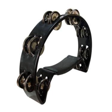 Imagem de Pandeiro Meia Lua Profissional PHX 84 ABS C/ 16 Platinelas, Preto