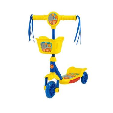 Imagem de Patinete Infantil 3 Rodas Dmr Radical Até 35kg Com Cestinho E Led, Ama