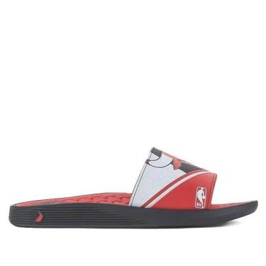 Imagem de Chinelo Masculino Slide NBA Rider Preto/Vermelho, 39