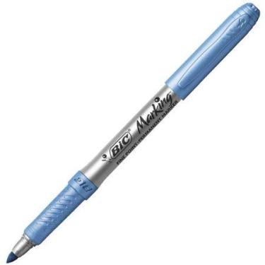 Imagem de Pincel marcador permanente Marking Azul Metálico 971151 - Bic