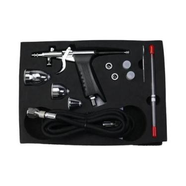 Imagem de Kit De Aerógrafo De Dupla Ação 0.3 0.5 0.8mm Com Copos De Tinta Para U
