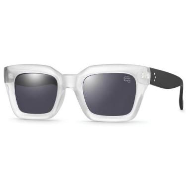 Imagem de Óculos de Sol Polarizado Feminino Quadrado Moderno UV400 Com Estojo - 
