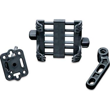 Imagem de Kuryakyn Acessório para motocicleta 1676: Kit de montagem de suporte de telefone e dispositivo GPS Tech-Connect com suporte de celular, grande, preto