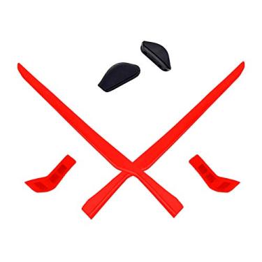 Imagem de Mryok Ponteiras de substituição para óculos de sol Oakley Mainlink XL OO9264, Vermelho, One Size