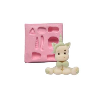 Imagem de Molde De Silicone Unicórnio 3D