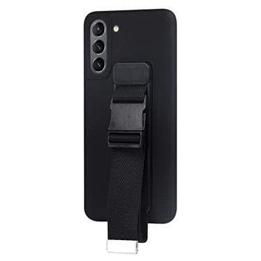 Imagem de Suporte de pulseira esportivo de silicone para Samsung Galaxy S21 S20 Plus Note 20 Ultra A32 A52 A72 A82 5G Suporte de suporte, BK, Para A10S