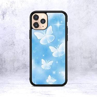 Imagem de Capa de telefone Butterfly Sky para iPhone 12 mini 11 pro 13 Max X XR 6 7 8 plus SE20 silicone TPU de e capa de plástico rígido, A1, para iPhone 11