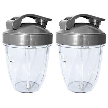 Imagem de Blendin Peças De Reposição, Compatível Com Nutribullet 600W E Liquidificador Juicer 900W (2 Xícaras Curtas 2 Flip Top) 2 Curto 2 Flip Top