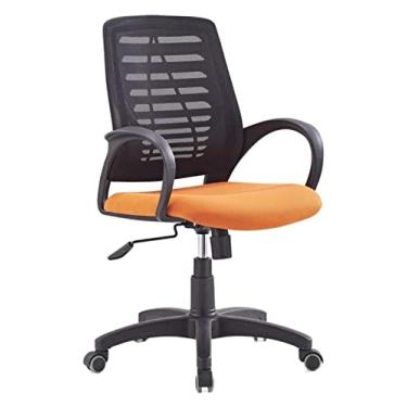 Imagem de Cadeira de escritório Mesa de escritório Cadeira giratória Cadeira de computador Cadeira de escritório Mesh Poltrona Cadeira de conferência Cadeira de trabalho Cadeira de jogo (cor: laranja, tamanho: