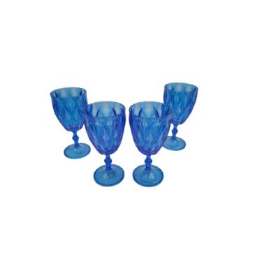 Imagem de Jogo Com 4 Taças Diamond Azul 340 Ml
