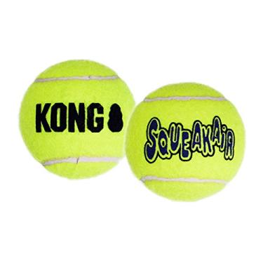 Imagem de KONG - Squeakair Balls - Dog Toy Premium Squeak Tennis Balls, Gentle on Teeth - For Small Dogs (3 Pack)