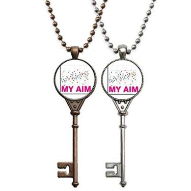 Imagem de OFFbb-USA Conjunto de coordenadas matemáticas, chaveiro, colar, pingente, joias, decoração de casais