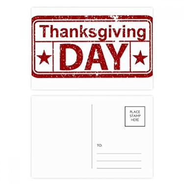 Imagem de Cartão postal com estampa de selo de Dia de Ação de Graças