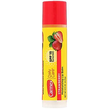 Imagem de Carmex Daily Care Moisturizing Lip Balm com SPF 15 sabor Morango sem cor