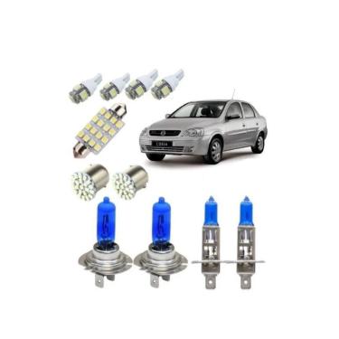 Imagem de Kit Lâmpada Led Corsa Sedan 2003 A 2012 + H7 + H1.
