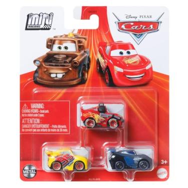 Imagem de Disney Cars On The Road Mini Racers Movie Set 3-Pack with Lightning McQueen with Headset, Jackson Storm, Rusteze Cruz Ramirez
