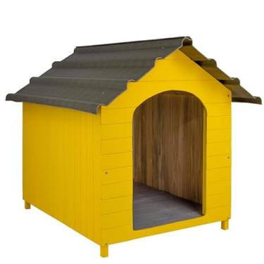 Imagem de Casa Casinha De Cachorro Telhado Ecológico Extra Gigante N8 (Amarela)