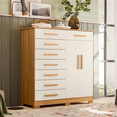 Imagem de Cômoda 2 Portas 8 Gavetas Verona Albatroz