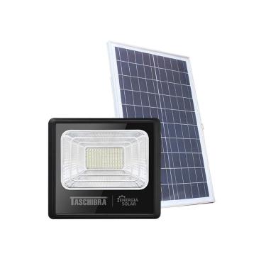 Imagem de Refletor Led Solar Taschibra Tr Sun 100w Preto 6500k Luz Branca