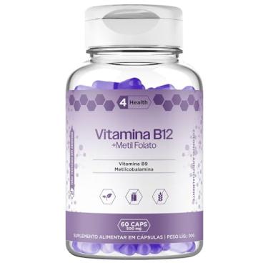 Imagem de Vitamina B12 + Metilfolato 60 Cápsulas, Tecnologia Americana - 4 Health