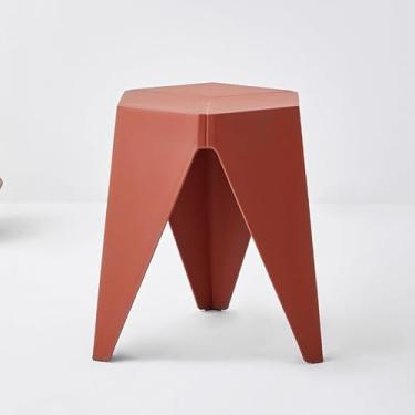 Imagem de Banco de plástico multicolorido, conjunto de bancos empilháveis, cadeiras empilháveis, bancos de bar, móveis, assentos sem encosto para salas de aula em casa, escritório, I, 4 peças