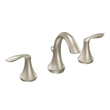 Imagem de Moen T6420BN Eva Two-Handle High-Arc Bathroom Faucet without Valve, Brushed Nickel