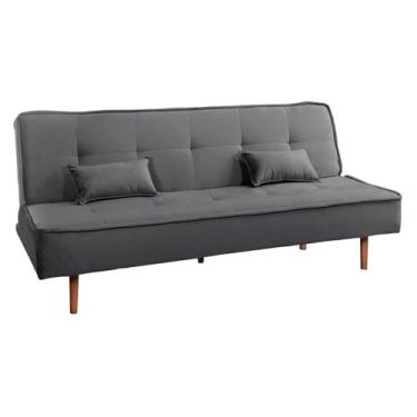 Imagem de Speciale Home - Sofá Cama Silver 3 Lugares Reclinável Suede Cinza Chumbo 1,92 Speciale Home